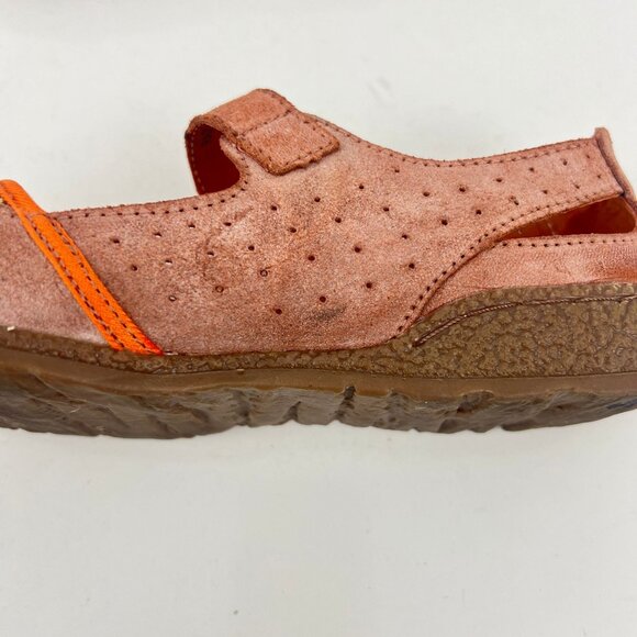 Bernie Mev Raizo Mary Jane Orange  Leather Shoes Size 39 US 8 - Picture 5 of 8
